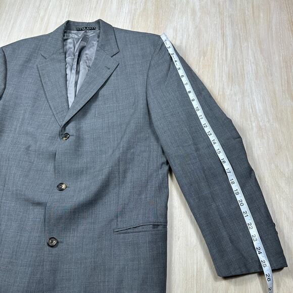Hugo Boss Gray Wool Three Button Classic Business Work Men's Blazer Jacket 44L - Picture 5 of 16